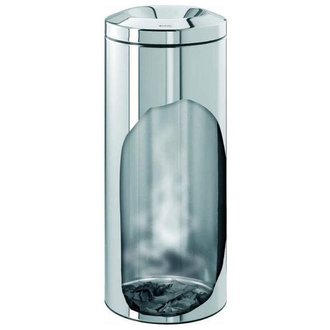 Brabantia 287527 Flameguard Cestino Ignifugo 30 L Acciaio Inox con Secchio Interno Rimovibile colore Argento