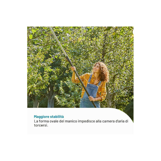 Gardena 03721-20 Combisystem Manico Telescopico in Alluminio 210 390 cm altezza lavoro 6 m colore Grigio