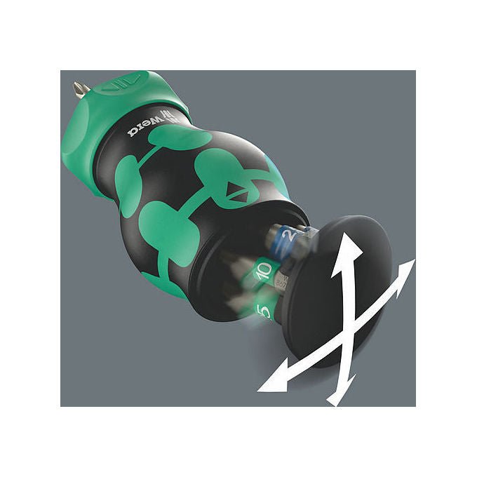 Wera 05004186001 Bicycle Set 5 Set di bit 7 pezzi con cricchetto e portainserti magnetico colore Nero-Verde