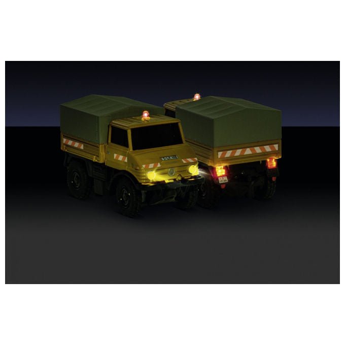Carson 500504146 Unimog U406 Modellino Radiocomandato Scala 1:87 Motore Elettrico Frequenza 2.4 GHz con Luci LED Batteria Li-Ion 75 mAh colore Multicolore