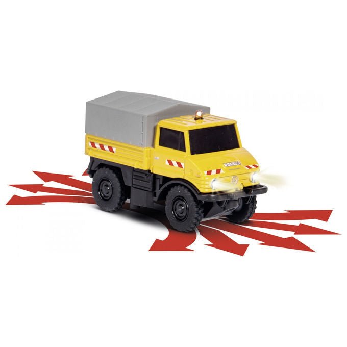 Carson 500504146 Unimog U406 Modellino Radiocomandato Scala 1:87 Motore Elettrico Frequenza 2.4 GHz con Luci LED Batteria Li-Ion 75 mAh colore Multicolore