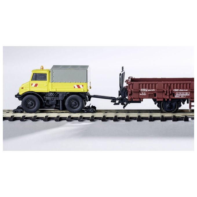Carson 500504146 Unimog U406 Modellino Radiocomandato Scala 1:87 Motore Elettrico Frequenza 2.4 GHz con Luci LED Batteria Li-Ion 75 mAh colore Multicolore