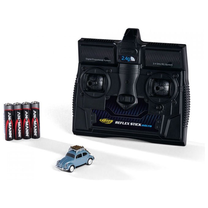 TAMIYA-CARSON Modellbau GmbH and Co. KG 500504149 VW Beetle Wintersport Modello RC Elettrico 2WD 2.4 GHz LED anteriore e posteriore colore Blu