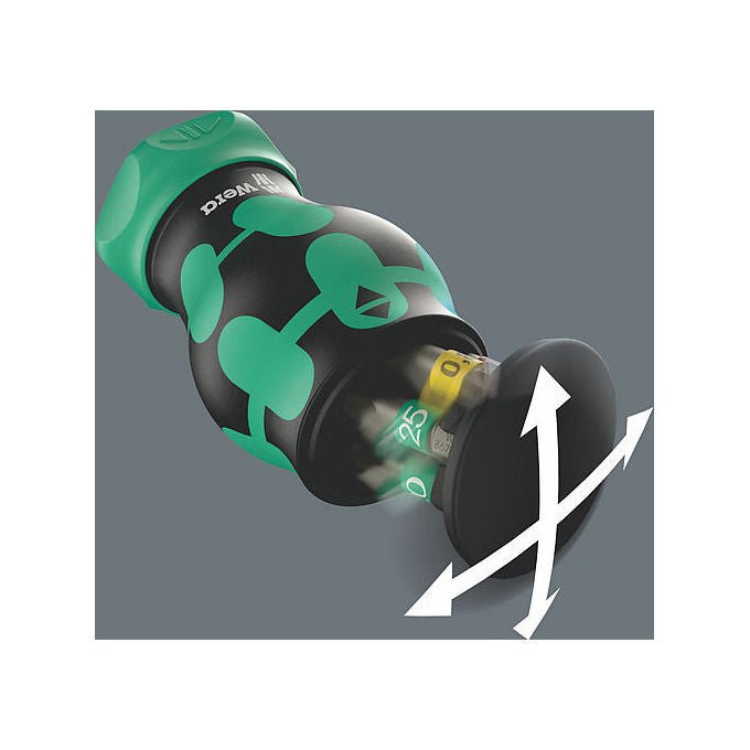 Wera 5008891001 Kraftform Kompakt Stubby magazine RA 1 Cacciavite con punte multiple 6 pezzi magnetico con cricchetto colore Nero Verde