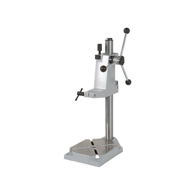 Wolfcraft 5027000 Colonna per Trapano Cremagliera Avvitata 420 mm Arresto Profondita' Regolabile Attacco Euronorm 43 mm colore Nero