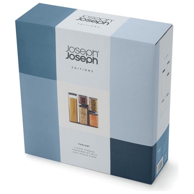 Joseph Joseph 5028420000245 Podium Set Contenitori per Alimenti 1.9 L 1.3 L 900 ml 500 ml blu