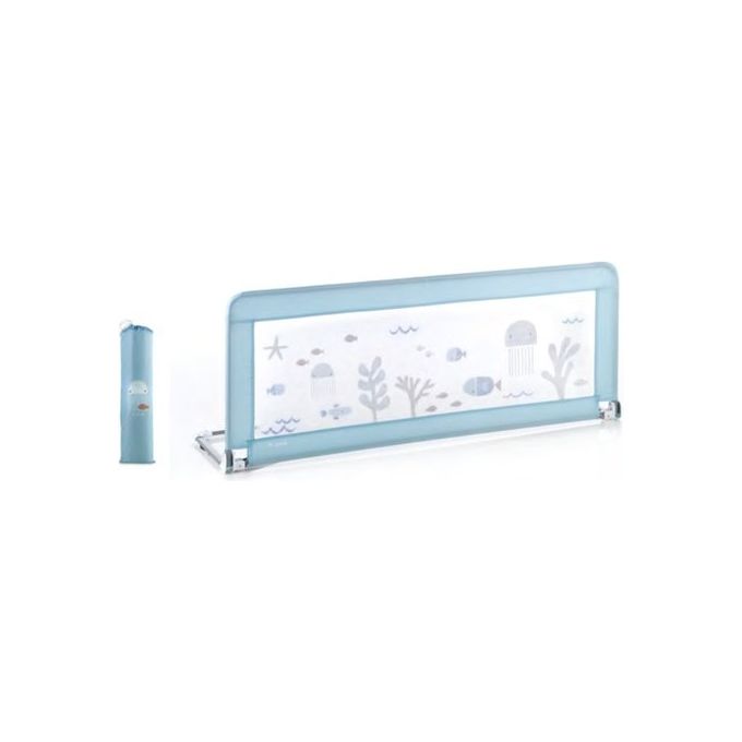 Jané 50294 U53 Barriera per Letto Pieghevole 130x55 cm Meccanismo di Fissaggio Sotto Materasso con Cinghia a Gancio Barre Metalliche Rivestite Colore Lazuli Blue
