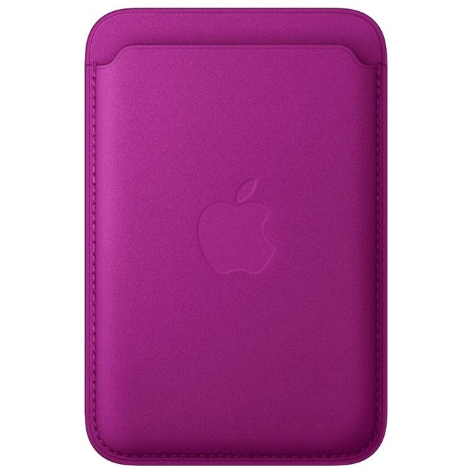 Apple MK9G4ZM-A Portafoglio MagSafe in tessuto FineWoven per iPhone Supporto per carta con compatibilita' MagSafe e tecnologia Dov'e' colore Magenta