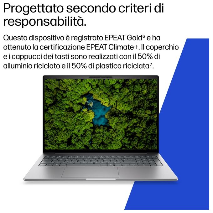 HP DK1L9ET ZBook 8 G2i Laptop Copilot+ PC Intel Core Ultra 7 32 GB RAM 1 TB SSD NVIDIA RTX PRO 500 Blackwell Windows 11 Pro colore Argento