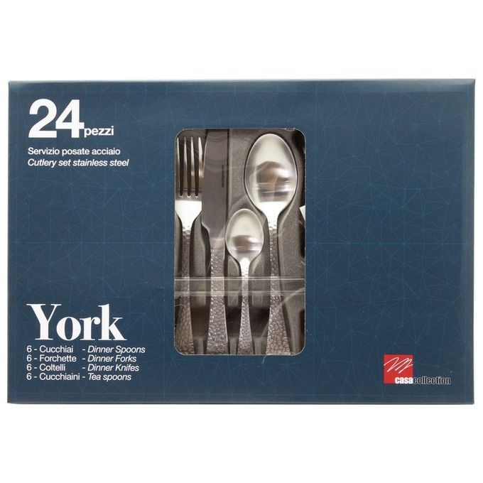 Servizio di posate per 6 persone York 24 pezzi