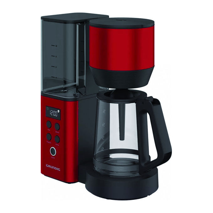 Grundig GMS8087 KM 8440 Macchina da caffe' Automatica-Manuale 1,25 L 1150 W Funzione Mantieni Caldo Programmabile LCD colore Nero Rosso