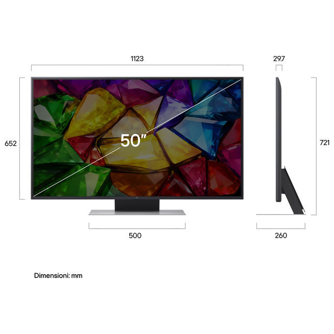 LG 50MRGB87B6B.API Serie MRGB87 TV 4K Mini RGB Smart WebOS 2026 HDR10 Pro Dolby Vision colore Nero