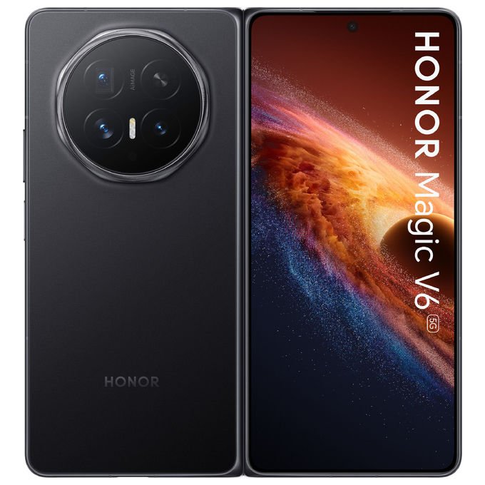 Honor MAGIC V6 Smartphone Pieghevole 6.52'' OLED 120 Hz 16 GB 512 GB Snapdragon 8 Elite 6660 mAh IP68 colore Nero