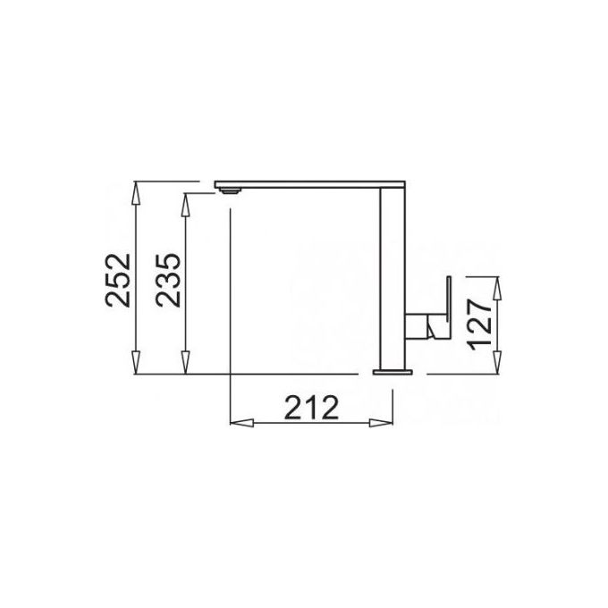 Elleci Flat MKKFLA95 - Miscelatore da cucina monocomando, da incasso, Keratek Plus, canna girevole, 25,2 cm, Champagne