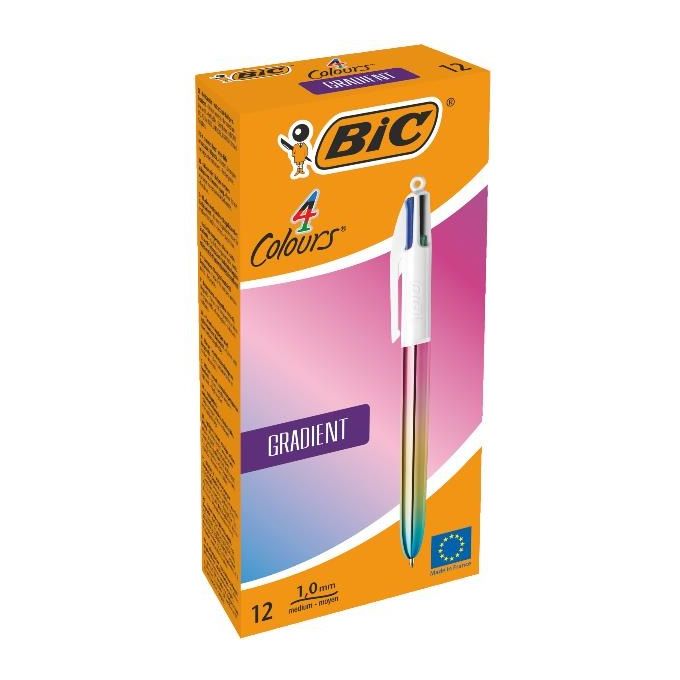 Bic Confezione 12 Penne 4 Colori Gradient