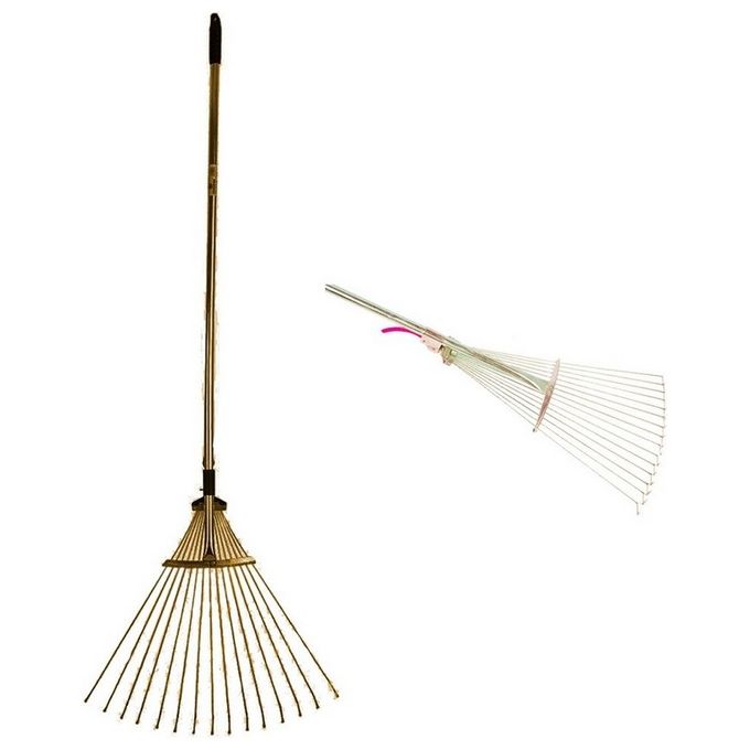 Gruppo Gieffe Scopa Foglie In Alluminio  Manico Telescopico 82 162 M