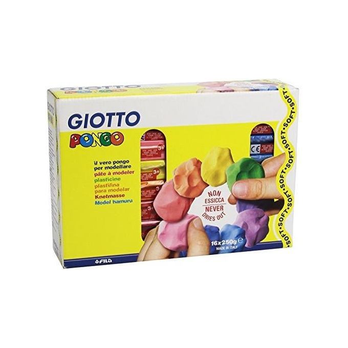 Giotto Confezione 16 Panetti di Plastilina 250gr Colori Assortiti
