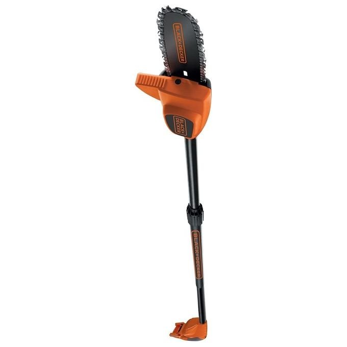 Black+Decker Sega Potatrice Batteria Litio 18V Unita' Senza Battera E E Caricabatterie, Ricarica 4H, Barra 20 Cm, Capacita' Massima Taglio 17Cm, Asta Regolabile Fino 2,5M, Motore In Linea, Autonomia Fino A 130 Tagli 3.5Cm,