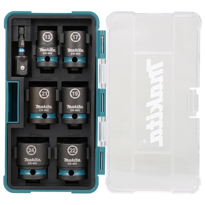 Makita E-16592 Set di bussole 1-2'' Impatto Nero Colore foglia di te'