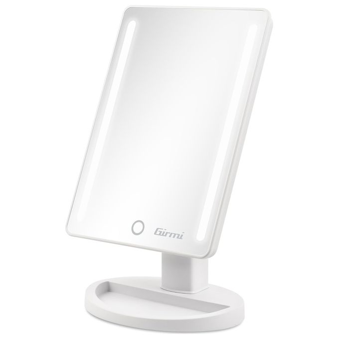 Girmi Specchio per Trucco 16x22cm con Luce Led 1x Batterie e Usb