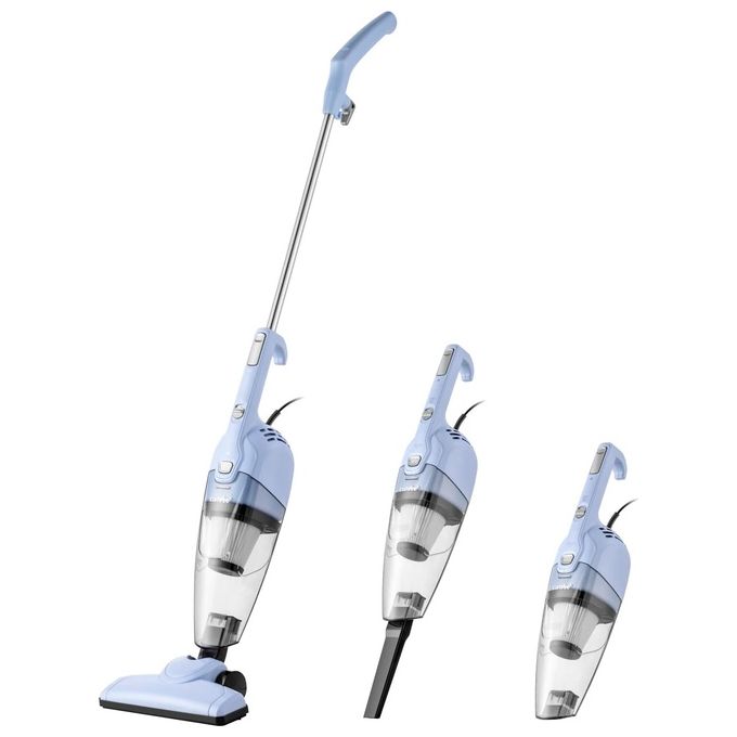 Comfee CCS2160BG – Scopa elettrica con filo 3 in 1, serbatoio 0,5 L, potenza 600 W, filtraggio HEPA ciclonico, rumorosita' 68 dB, funzione handheld, spazzola rotante, colore bianco-azzurro