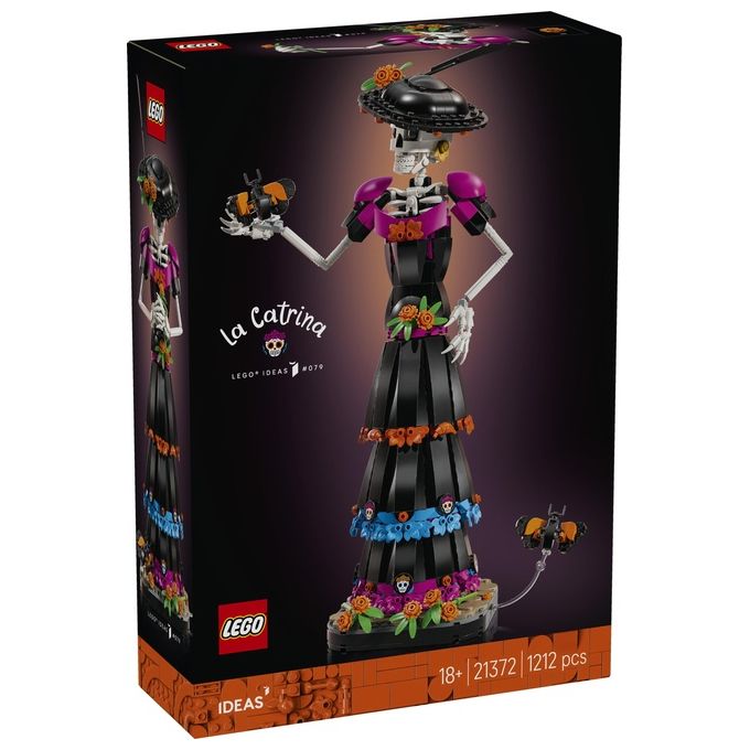 Lego 21372 LEGO Ideas Kit Modellismo per Adulti con Scheletro Fiori Finti e Farfalle Monarca 1212 pezzi colore Multicolore