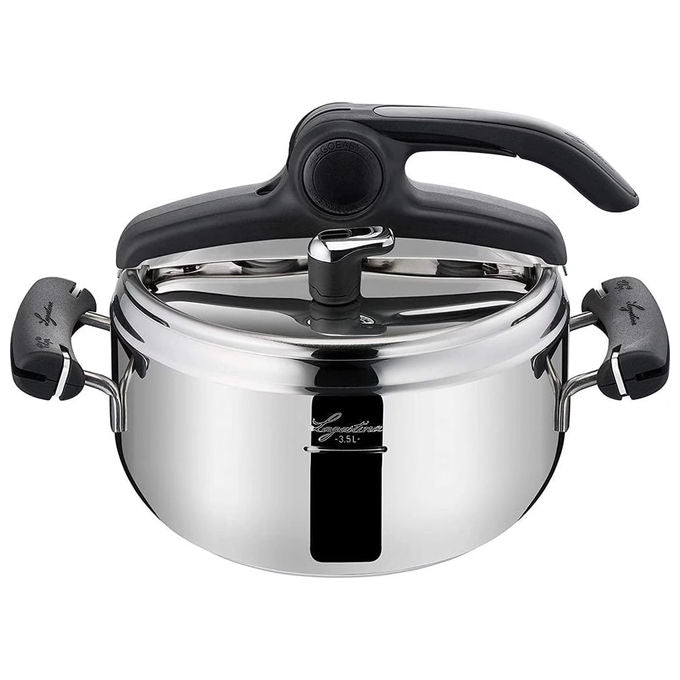 Lagostina 8002531524668 Preziosa Pentola a Pressione 3.5 L Acciaio Inox 18-10 con Sistema LagoEasy'Up e 6 Sistemi di Sicurezza colore Metallico