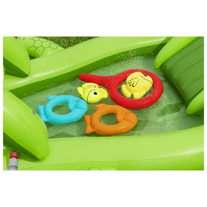 Bestway 53169 Later Gator Parco Giochi Acquatico Gonfiabile Coccodrillo 234x163x87 cm dai 2 anni colore Verde