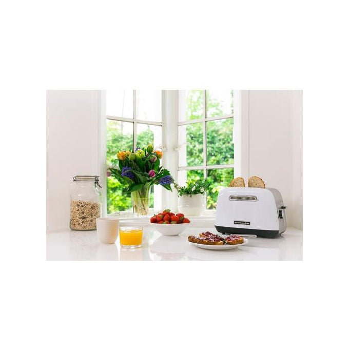 KitchenAid 5413184400422 Classic II Tostapane 2 Fette 5 Livelli Doratura Acciaio Inox Bianco colore Bianco