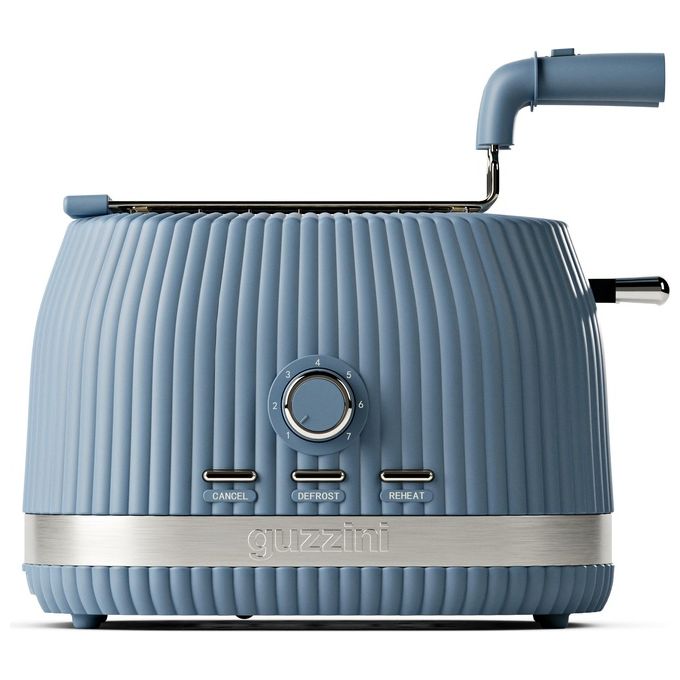 Guzzini 8008392423096 Sous Chef Tostapane con Pinze Richiudibili 7 Livelli di Tostatura Funzione Scongela e Scalda Croissant colore Blu Navy