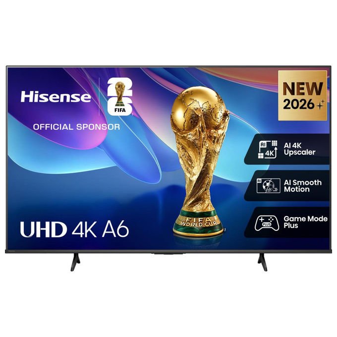 Hisense 55A6S Smart TV 55'' 4K Ultra HD QLED HomeOS Wi-Fi HDR10 HDMI 2.1 20W DTS Virtual:X colore Nero