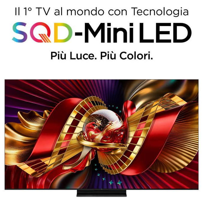 TCL 55C8L C8L TV 55'' 4K UHD SQD-Mini LED 144Hz Google TV Dolby Vision Atmos Audio Bang and Olufsen colore Nero
