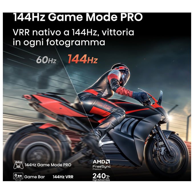 Hisense 55U7Q, tv mini led 55 pollici, 4K UHD, 144Hz, Dolby Vision, Dolby Atmos, ULED, smart tv VIDAA, quantum dot