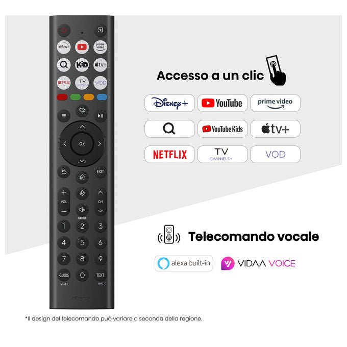 Hisense 55U7Q, tv mini led 55 pollici, 4K UHD, 144Hz, Dolby Vision, Dolby Atmos, ULED, smart tv VIDAA, quantum dot