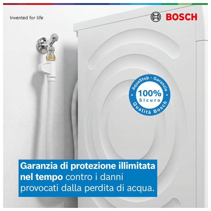 Bosch WAN2829E Serie 4 Lavatrice a Carica Frontale 8 Kg 1400 Giri Classe A Iron Assist Bianco