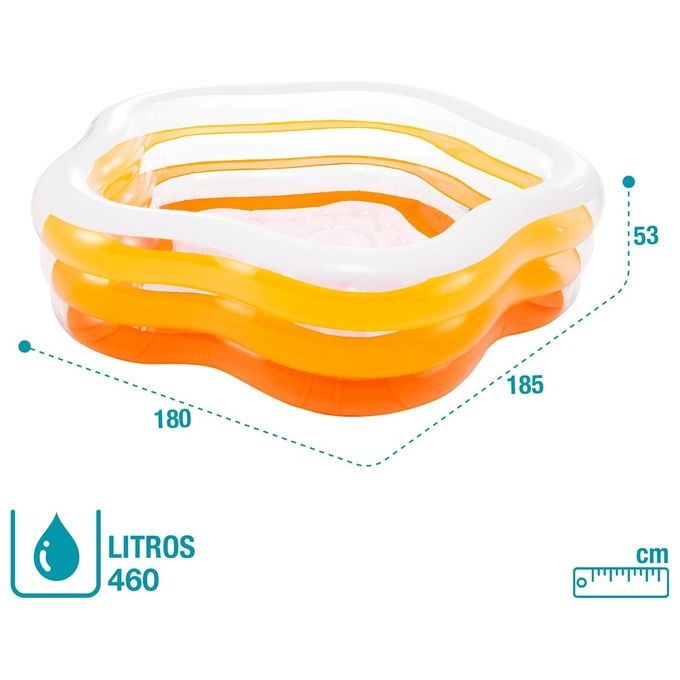 Intex Wetset Summer Colours Swim Centre 73 x 71 Inch Pool Single