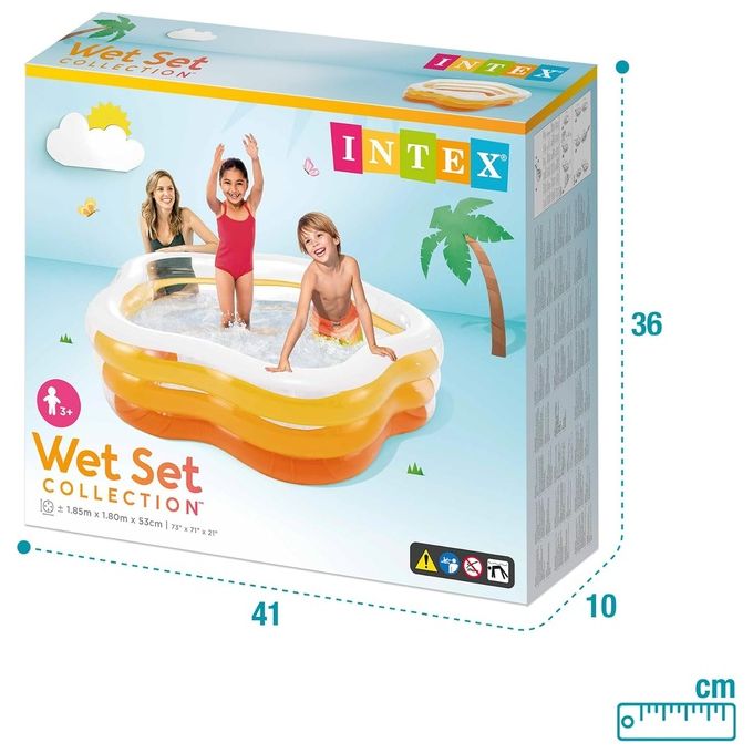 Intex Wetset Summer Colours Swim Centre 73 x 71 Inch Pool Single