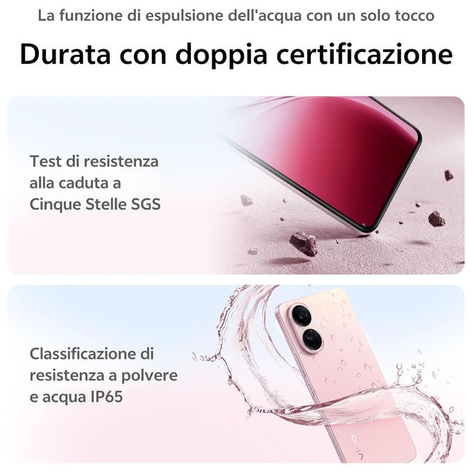 VIVO 5674787 V70 Lite 5G Smartphone 6GB 256GB Schermo 6.77 Pollici AMOLED Fotocamera 50 MP Batteria 6500 mAh Android 16.0 Blu colore Blu
