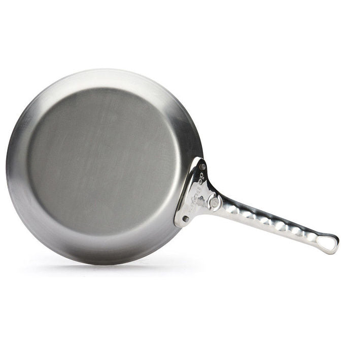 DE BUYER 5680.24 Mineral B Pro Padella rotonda in acciaio al carbonio con rivestimento in cera d'api 24 cm adatta per tutti i piani cottura inclusa induzione colore Nero