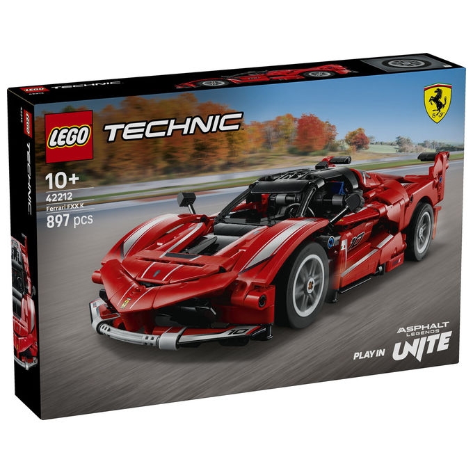 Lego 42212 Ferrari FXX K Set da Costruzione con Motore V12 Pistoni Mobili Differenziale Realistico Portiere a Farfalla colore Rosso