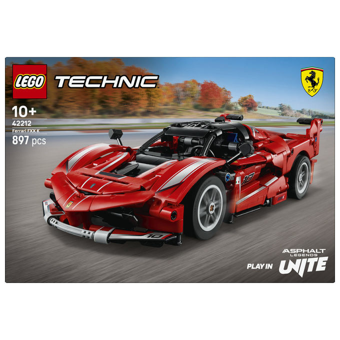 Lego 42212 Ferrari FXX K Set da Costruzione con Motore V12 Pistoni Mobili Differenziale Realistico Portiere a Farfalla colore Rosso
