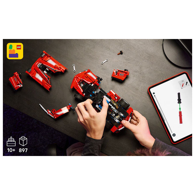 Lego 42212 Ferrari FXX K Set da Costruzione con Motore V12 Pistoni Mobili Differenziale Realistico Portiere a Farfalla colore Rosso