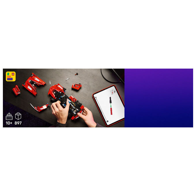 Lego 42212 Ferrari FXX K Set da Costruzione con Motore V12 Pistoni Mobili Differenziale Realistico Portiere a Farfalla colore Rosso