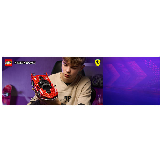 Lego 42212 Ferrari FXX K Set da Costruzione con Motore V12 Pistoni Mobili Differenziale Realistico Portiere a Farfalla colore Rosso