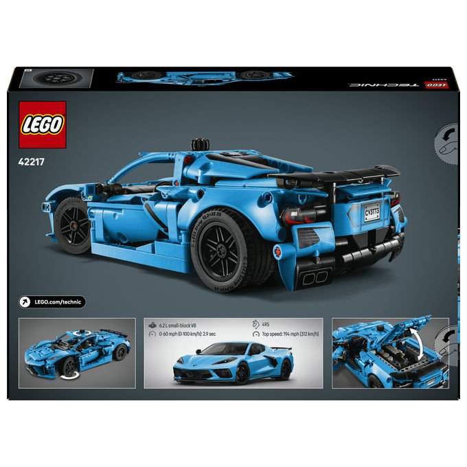 Lego 42217 Technic Chevrolet Corvette Stingray colore Blu