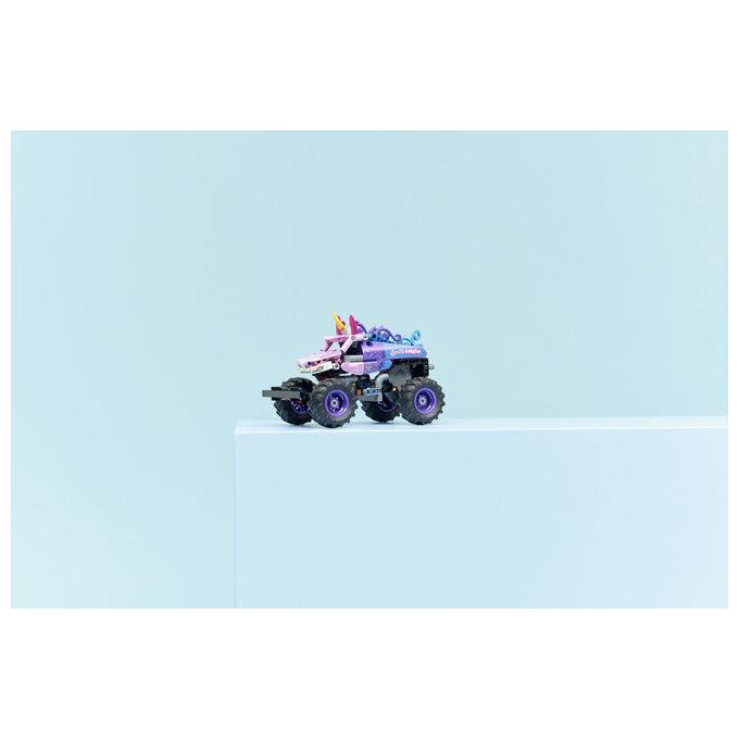 Lego 42220 Technic Monster Jam Sparkle Smash Camion Giocattolo Pull-Back con Dettagli di Unicorno e Stelle Scintillanti colore Multicolore