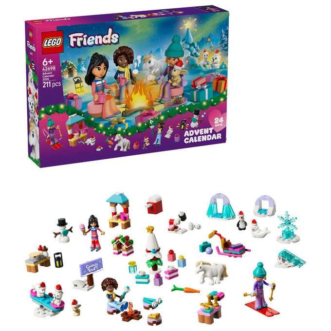 Lego 42698 LEGO Friends Calendario dell'Avvento 2026 con 211 pezzi 3 mini bamboline e 6 mini animali colore Multicolore