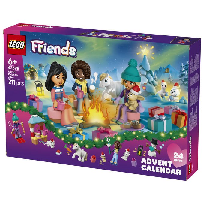 Lego 42698 LEGO Friends Calendario dell'Avvento 2026 con 211 pezzi 3 mini bamboline e 6 mini animali colore Multicolore