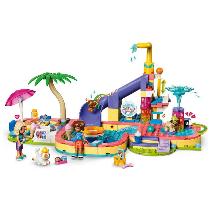 Lego 42676 Friends Set Costruzione Parco Acquatico con Scivolo 2 Mini Bamboline 4 Animali 278 Pezzi da 6 Anni