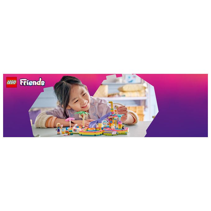 Lego 42676 Friends Set Costruzione Parco Acquatico con Scivolo 2 Mini Bamboline 4 Animali 278 Pezzi da 6 Anni